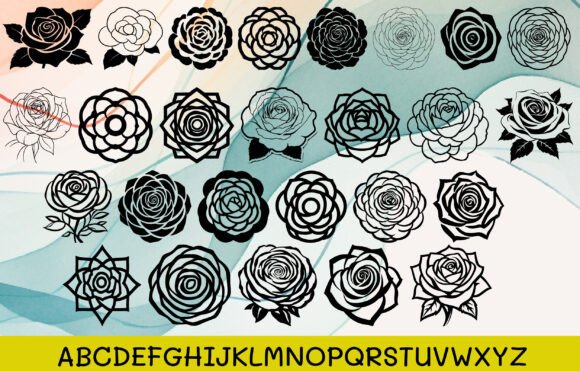 Happy Rose Font PNG with transparent background - Preview 1