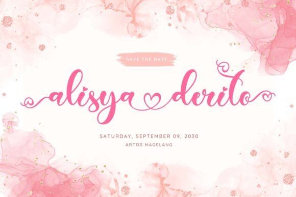 Helena Valentine Font PNG with transparent background - Preview 3