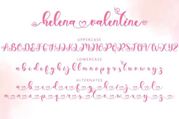 Helena Valentine Font PNG with transparent background - Preview 5