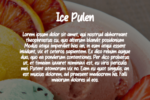 Ice Pulen Font - Preview 2