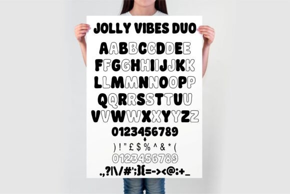 Jolly Vibes Duo Font PNG with transparent background - Preview 1