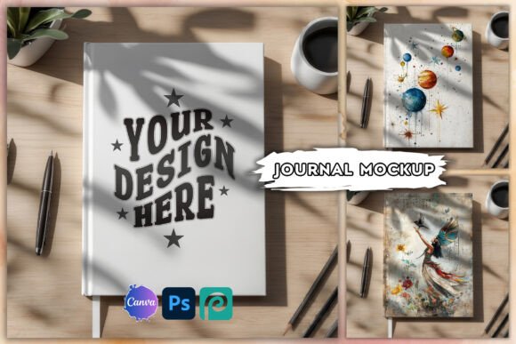 Journal Template Canva Hardcover + PSD