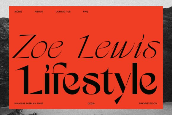 Kolosal Display Font PNG with transparent background - Preview 3
