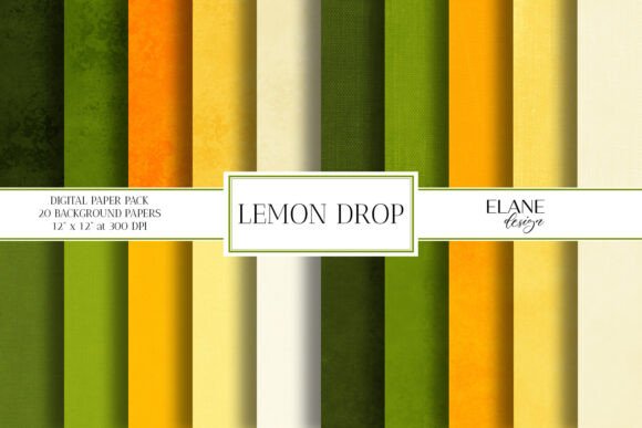 Lemon Digital Paper, Textured Background