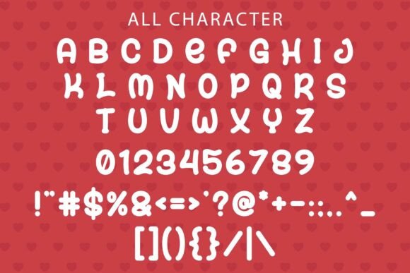 Love Choco Font PNG with transparent background - Preview 6