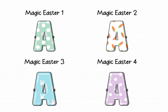 Magic Easter Font PNG with transparent background - Preview 1