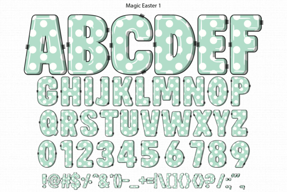 Magic Easter Font PNG with transparent background - Preview 2