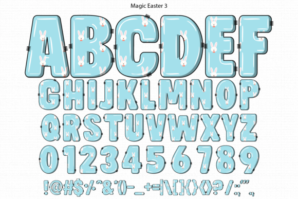 Magic Easter Font PNG with transparent background - Preview 4