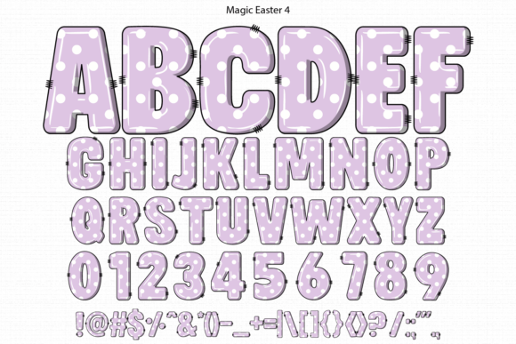 Magic Easter Font PNG with transparent background - Preview 5