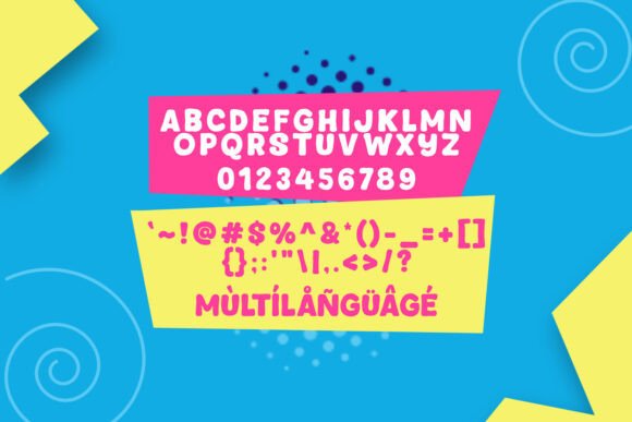 Pop Sweet Font PNG with transparent background - Preview 3
