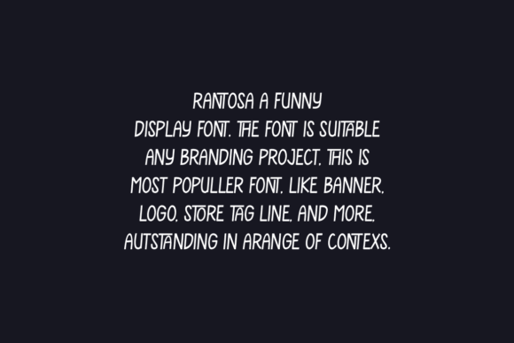 Rantosa Font PNG with transparent background - Preview 1