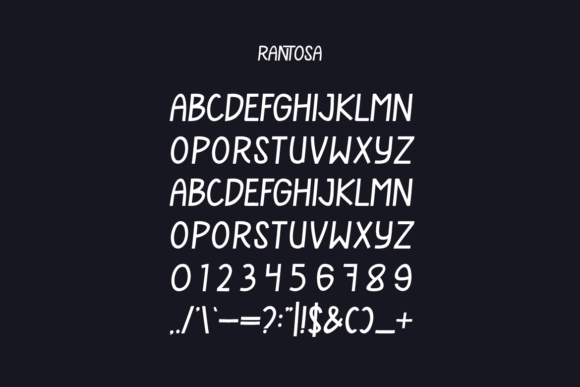Rantosa Font PNG with transparent background - Preview 2
