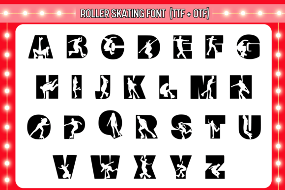 Roller Skating Font PNG with transparent background - Preview 1