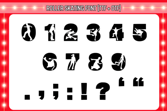 Roller Skating Font PNG with transparent background - Preview 2