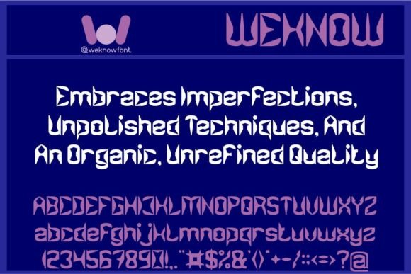 Rough and Raw Font PNG with transparent background - Preview 2