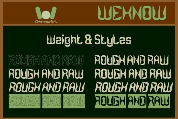 Rough and Raw Font PNG with transparent background - Preview 5