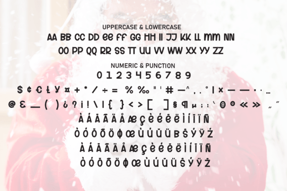 Santa Snowy Font PNG with transparent background - Preview 6