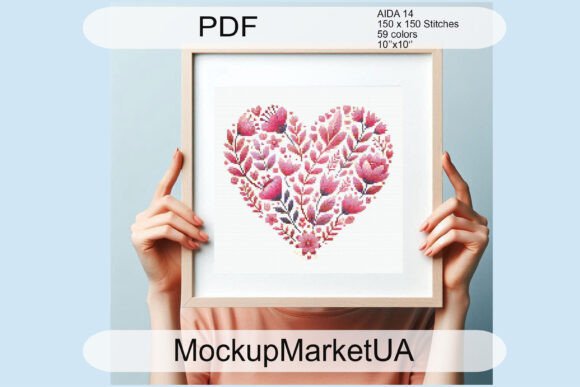 Valentin's Day Cross Stitch Pattern PDF