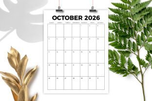 2026 Vertical Bold 8.5x11 Inch Calendar Graphic by Running With Foxes ...