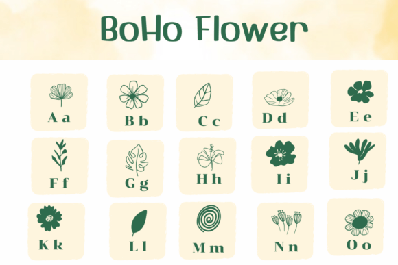 Boho Flower Font - Preview 1