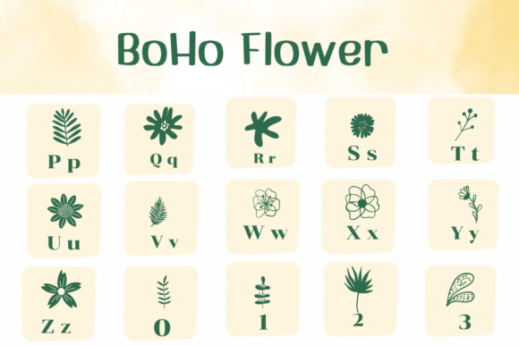 Boho Flower Font - Preview 2