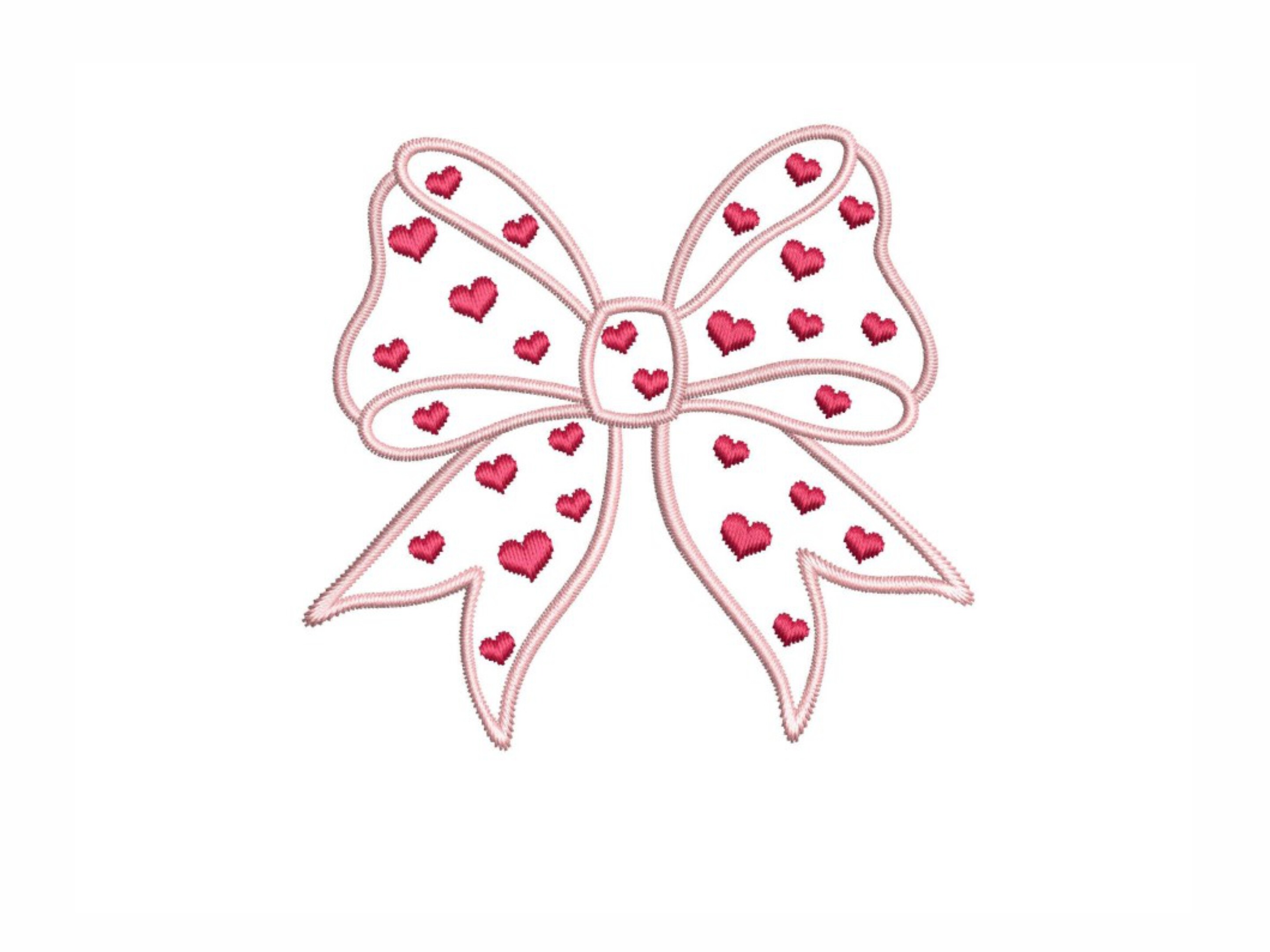 Coquette Bow with Hearts