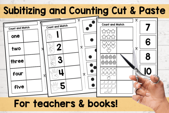 Counting Subitizing Numbers Worksheets