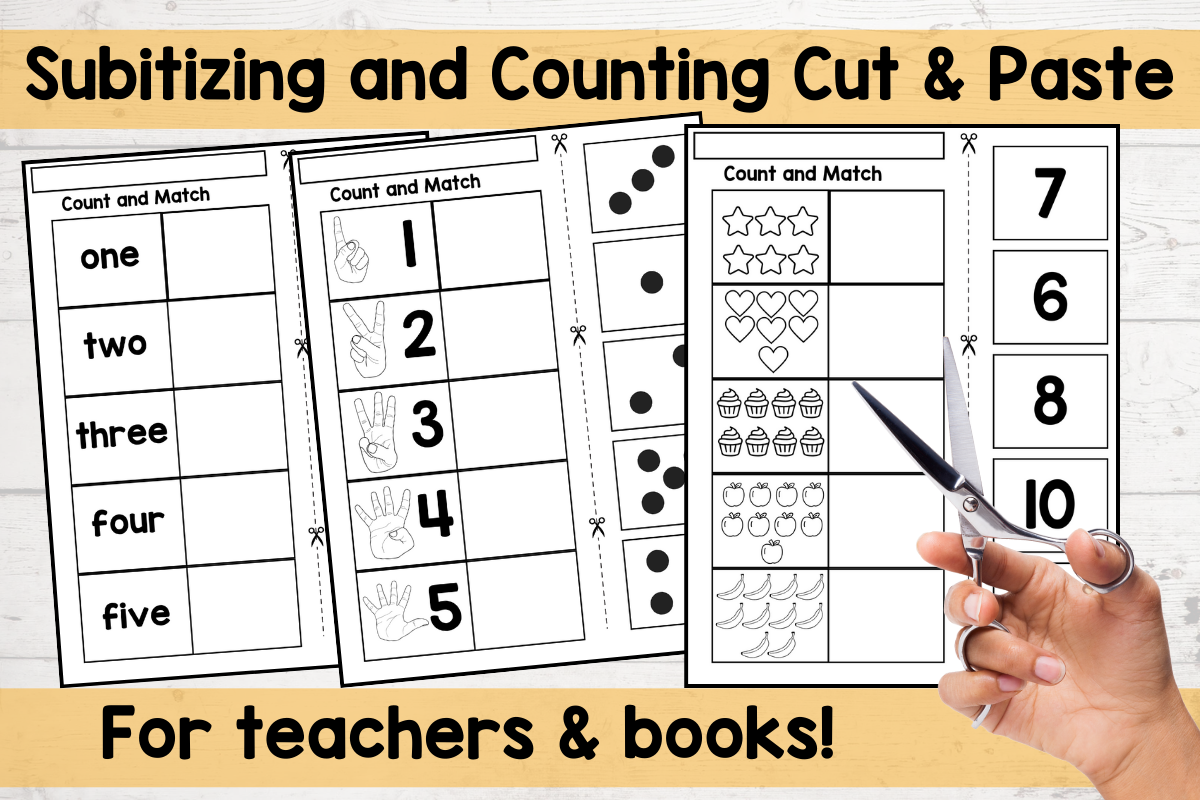 Counting Subitizing Numbers Worksheets