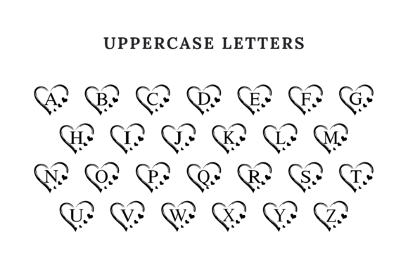 Cute Heart Monogram Font - Preview 5