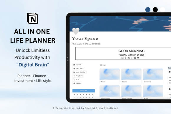 Digital Brain All In One Life Planner Graphics