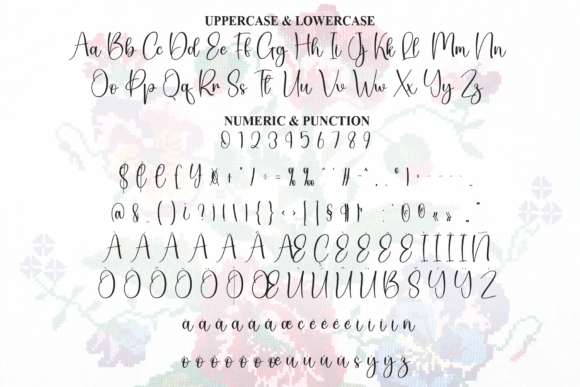 Embroidery Font - Preview 6