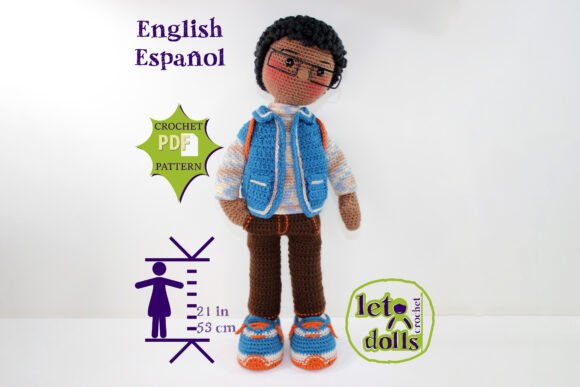 Jamal Large Crochet Doll Pattern