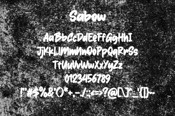 Sabow Font PNG with transparent background - Preview 1