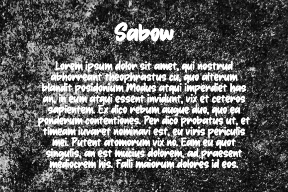 Sabow Font PNG with transparent background - Preview 2