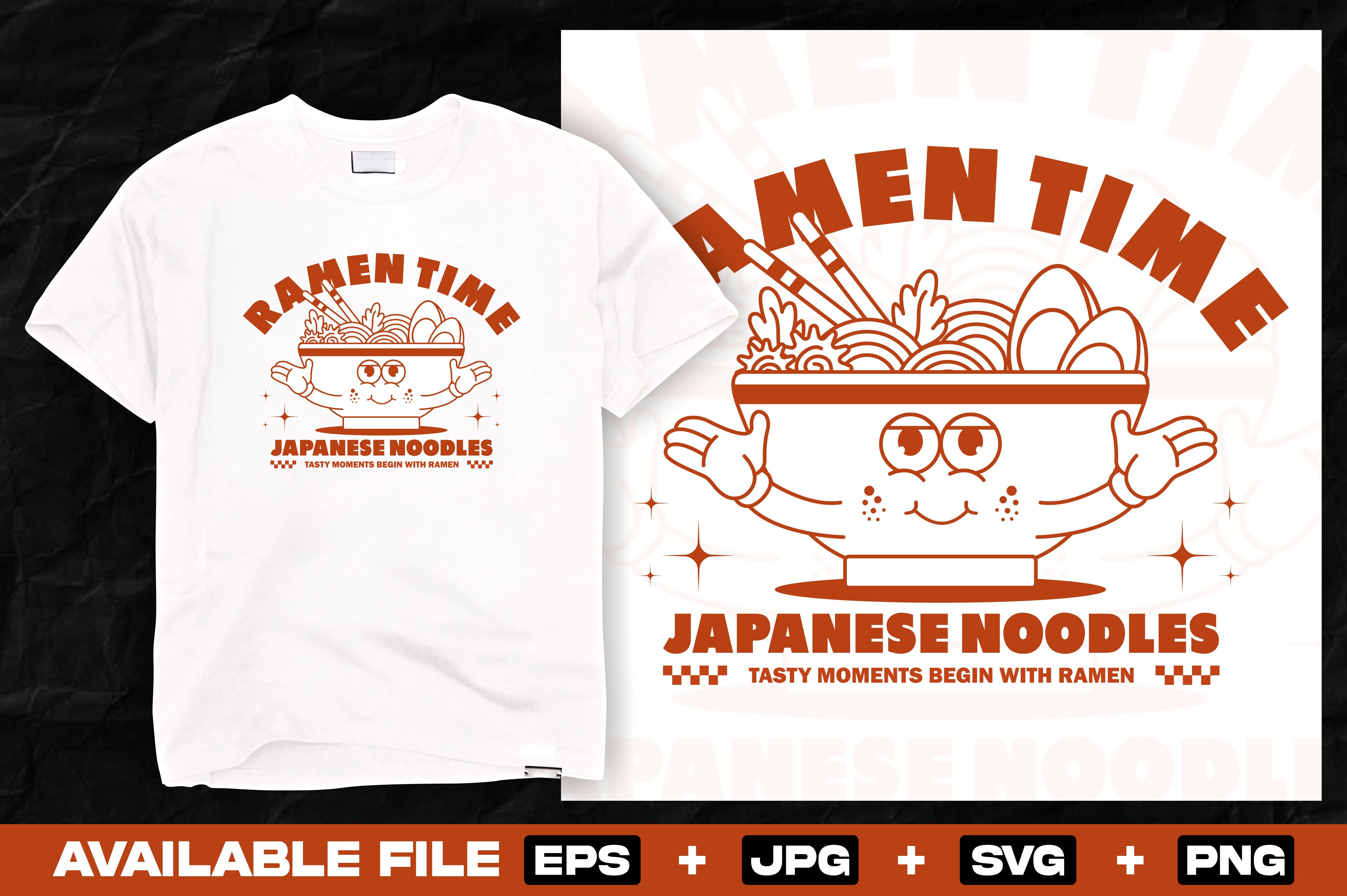 Vintage Ramen Cartoon Character Design Graphic by luqart97 · Creative ...