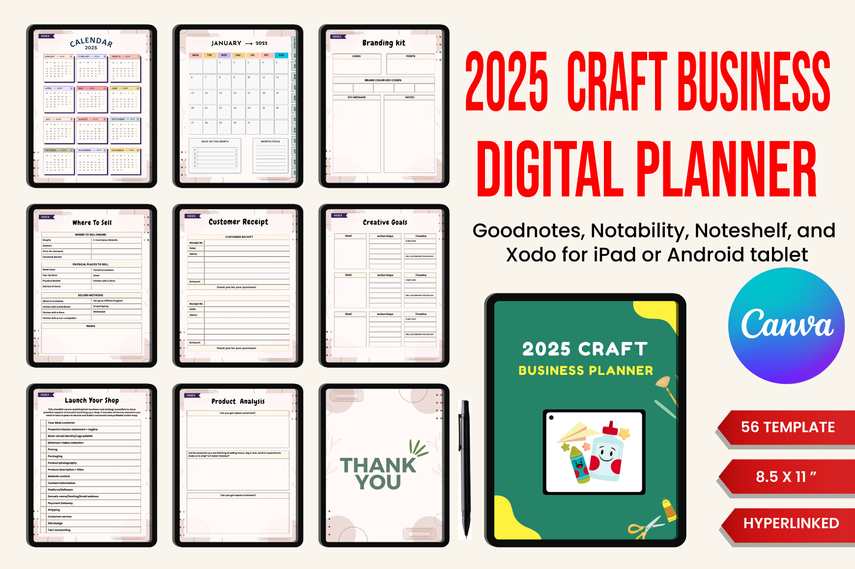 2025 Digital Craft Business Planner Graphic by designmela01 · Creative ...