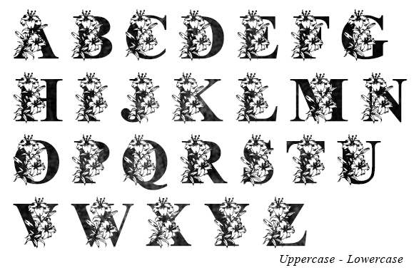 Bukhari Flower Monogram Font - Preview 4
