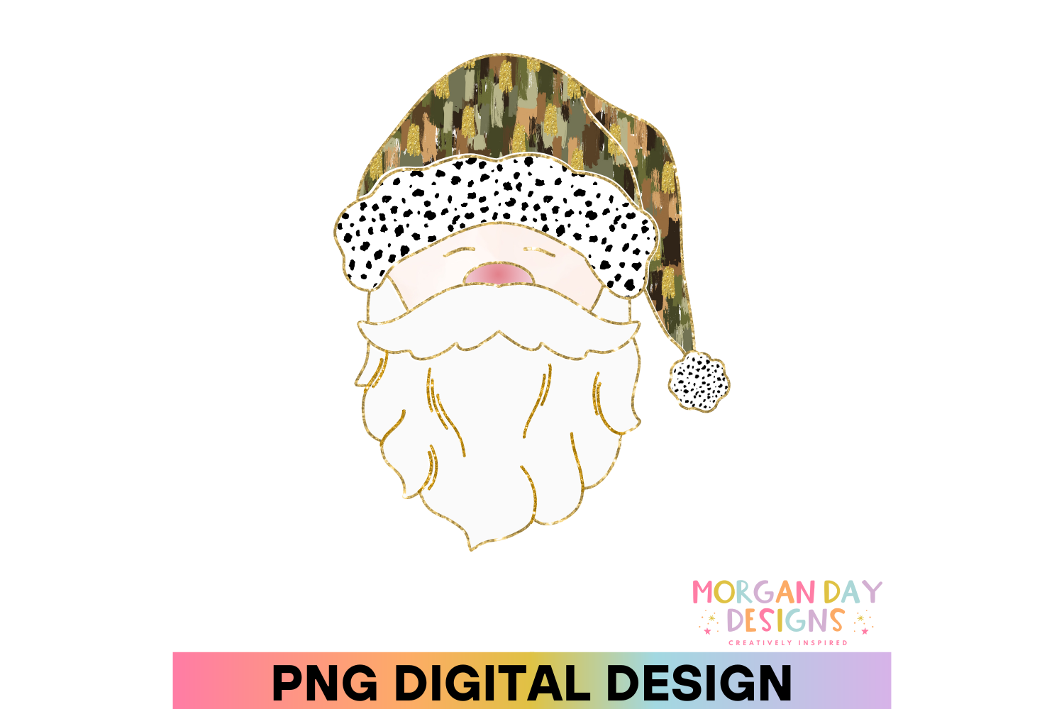 Camo Santa PNG Graphic by Morgan Day Designs · Creative Fabrica