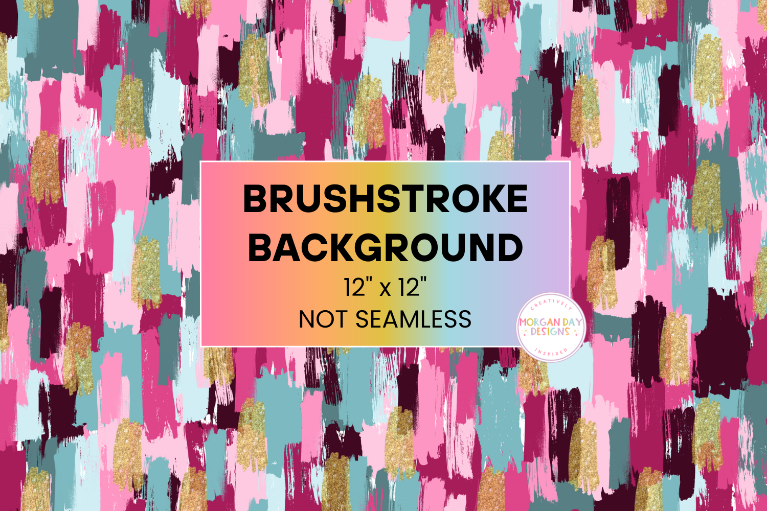 Colorful Brushstroke Background Graphic by Morgan Day Designs ...