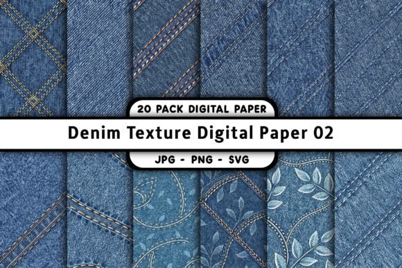 Denim Texture Digital Paper 02