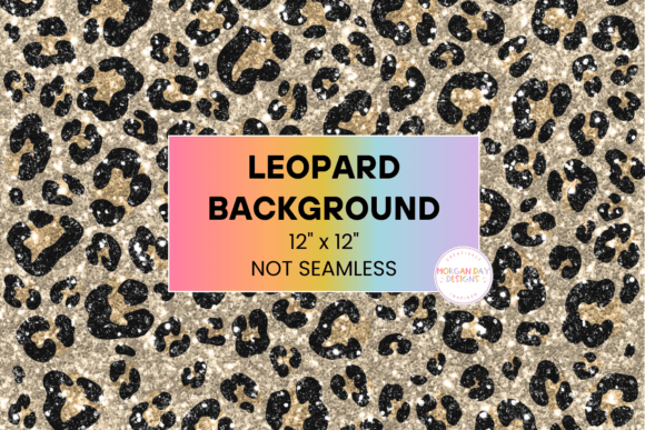 Glitter Leopard Print Background