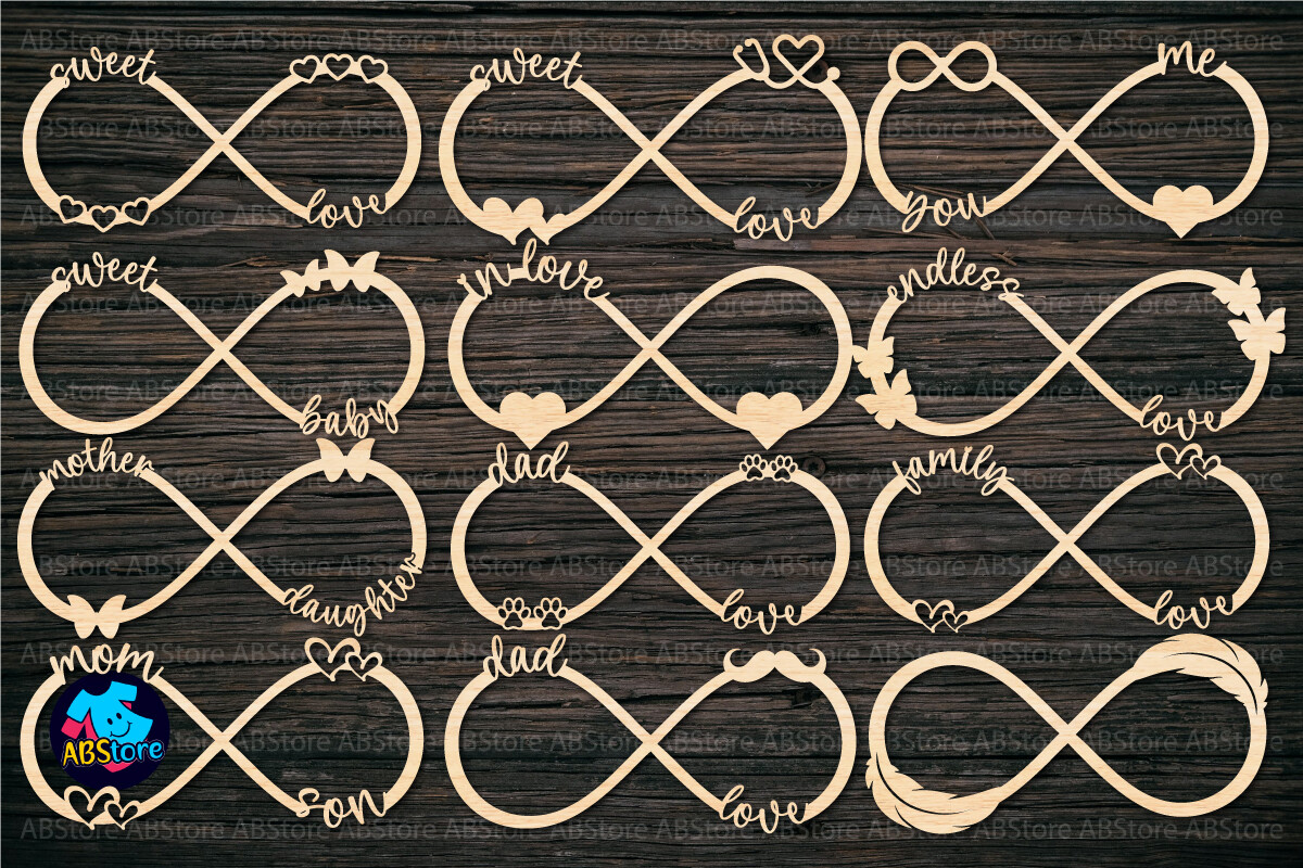 Pretty Infinity Sign Cut Infinity Sign Laser Cut Vol 04 · Creative Fabrica