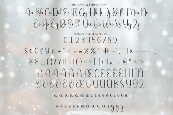 Rainy Wintry Font PNG with transparent background - Preview 6