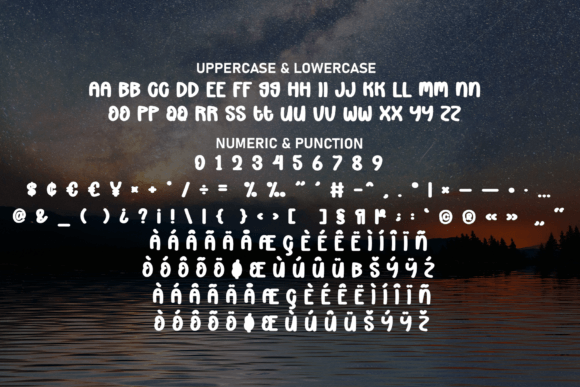 River Stars Font PNG with transparent background - Preview 6