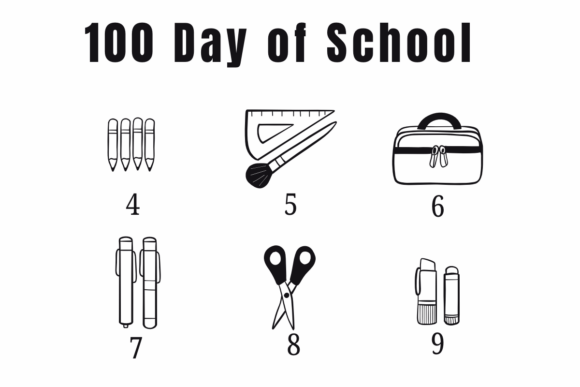 100 Day of School Font - Preview 3
