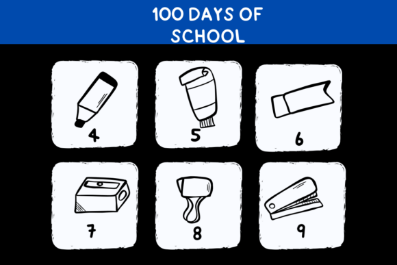 100 Days of School Doodle Font - Preview 3