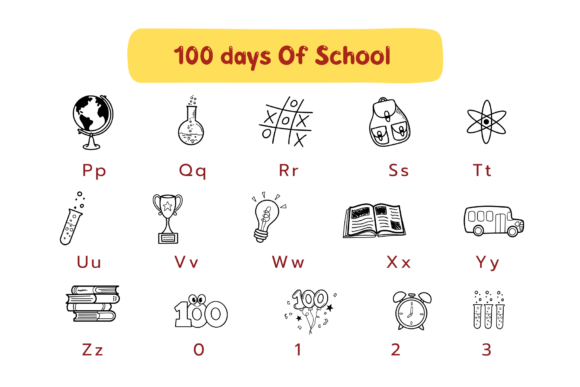 100 Days of School Font - Preview 2