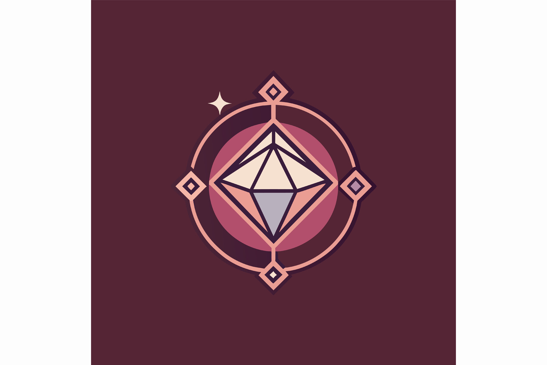 Shape Enclosed A Diamond Shape Enclosed Within a Circle Graphic by iftikharalam ...