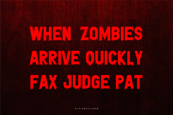 Blood Cranked Font - Preview 3
