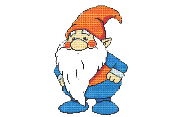 Cartoonish Dwarf with a Large Beard
